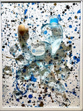 Lime Edge mixed media canvas artwork